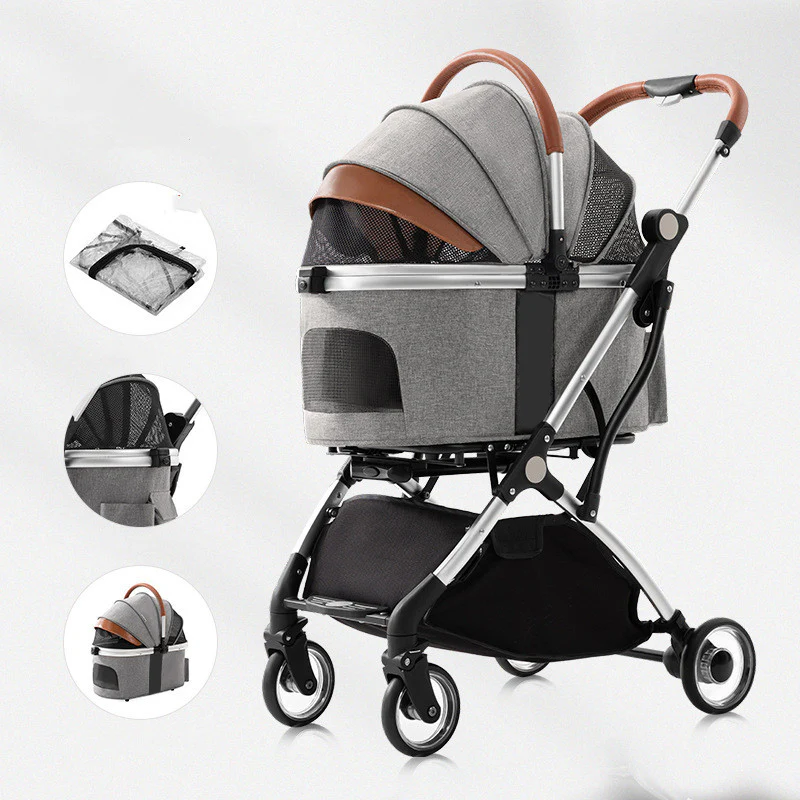 Poussette de luxe détachable pour chien – Image 9